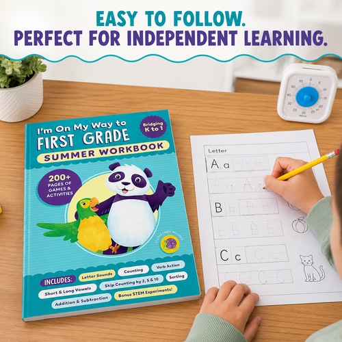 I'm On My Way to First Grade Summer Workbook – 200+ Learning Games & Activities for Kids Entering 1st Grade