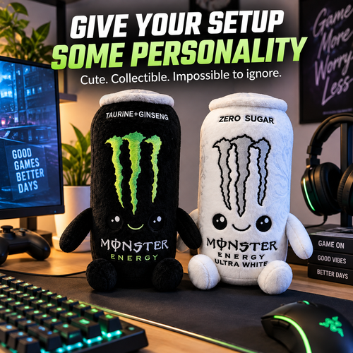 Monster Energy Drink Can Plush Toy