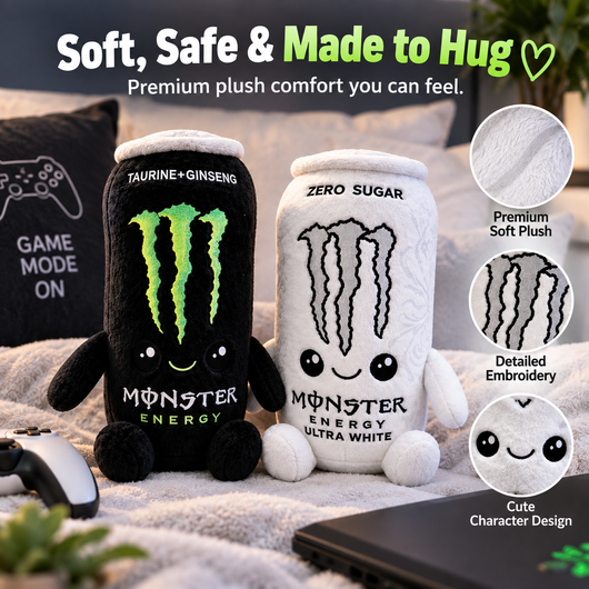 Monster Energy Drink Can Plush Toy