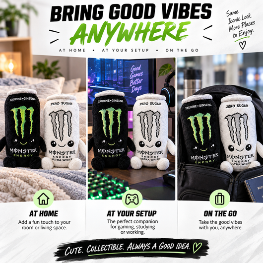Monster Energy Drink Can Plush Toy