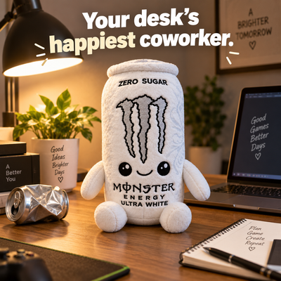 Monster Energy Drink Can Plush Toy