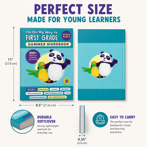 I'm On My Way to First Grade Summer Workbook – 200+ Learning Games & Activities for Kids Entering 1st Grade