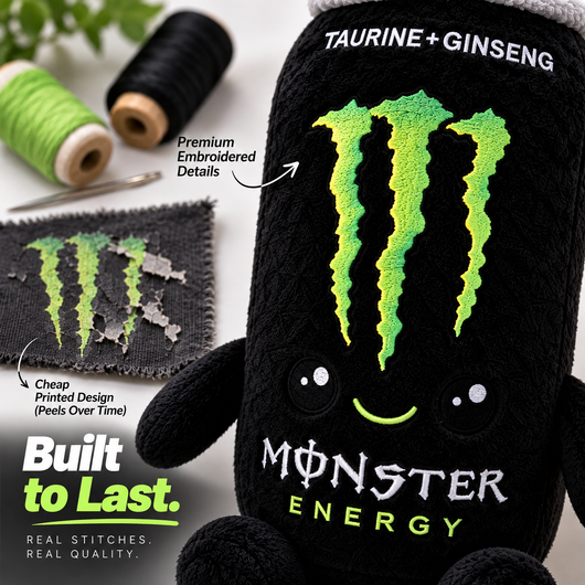 Monster Energy Drink Can Plush Toy