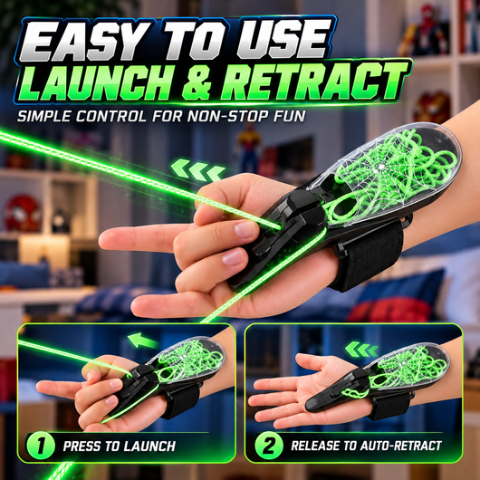 Web Shooter – Light-Up Rope Launcher