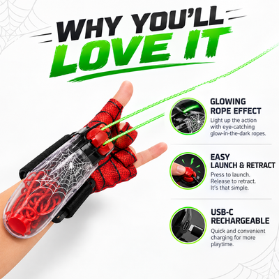 Web Shooter – Light-Up Rope Launcher