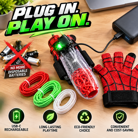 Web Shooter – Light-Up Rope Launcher